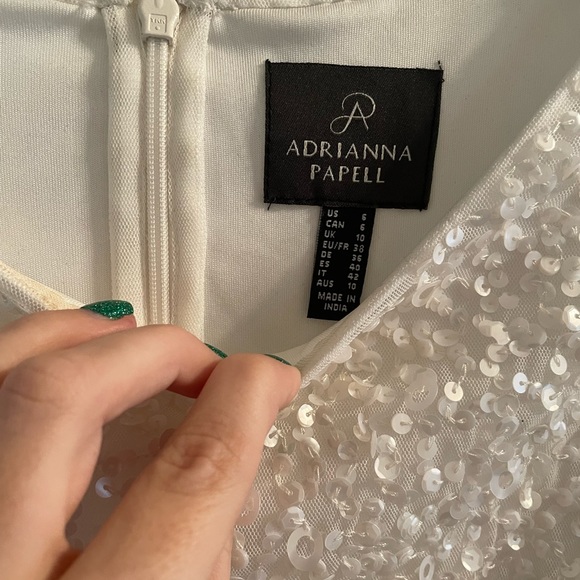 White Adrianna Papell Dress - Picture 2 of 6